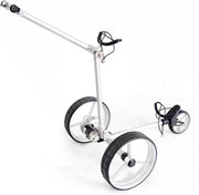 Carrito de golf eléctrico ligero de aluminio sin mando a distancia y 12 accesorios, plegable