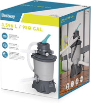 Bestway Sistema de filtración de arena para piscina elevada 3596 L - 30,6 cm x 30,6 cm x 62 cm - Gris/Verde