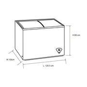 Congelador Blanco 2026 de 254 Litros y 125,5x89 cm con Dos Compartimientos