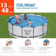 Piscina elevada redonda Bestway Steel Pro MAX con bomba y cobertor