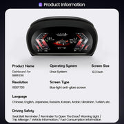 Cuadro de instrumentos digital LCD de repuesto para BMW Serie 3 E90 E91 E92 E93 2005-2012