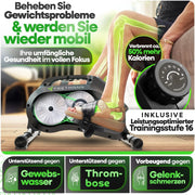 Entrenador de pedales PT-HT-01 con 16 niveles de resistencia para entrenamiento de brazos y piernas con cinta de sujeción
