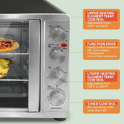 Horno Elite Platinum de doble puerta con rosticero y convección