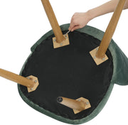 Juego de comedor con mesa y sillas, conjunto de comedor de 5 piezas, mesa de comedor redonda de 120 cm y 4 sillas de comedor de terciopelo, adecuado para cocinas, comedores y salas de estar