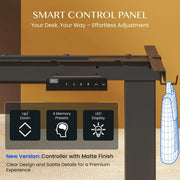 FLEXISPOT Base de mesa ajustable en altura E1 Pro motor dual, gestión de cables, pantalla LED de altura, 4 memorias, oficina, hogar.