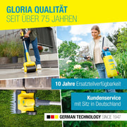 Gloria EasySweep 18V Set barredora a batería, 40 cm, depósito de 4,5 l, para acera, terraza, entrada, garaje, interior y exterior