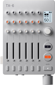 Teenage Engineering TX-6, mesa de mezclas estéreo profesional de 6 canales (interfaz de audio multifuncional, 6 entradas estéreo, 3 salidas estéreo (main/cue/aux), minimezclador)