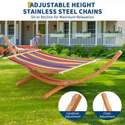 Soporte para hamaca, soporte universal resistente de madera para exteriores, resistente a la intemperie, capacidad de 475 libras, curvado para patio, jardín, interior