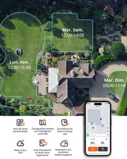 Segway Navimow i105E Robot cortacésped sin cable perimetral, recomendado para 500 m², máx. 600 m², cortacésped robótico con RTK+Visión, mapeo automático por IA, límite virtual, gestión multizona