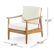 Set de conversación para exteriores de 4 plazas de madera de acacia Willowbrook de Christopher Knight Home