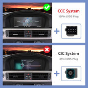 Autorradio para BMW Serie 3/5 E60 E61 E63 E64 E90 E91 E92 CCC (2004-2008), estéreo con CarPlay inalámbrico, Android Auto, retención del sistema iDrive, actualización de pantalla estéreo para coche basada en Linux