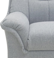 Colección DOMO. Sofá rinconera Berlín, sofá en L atemporal, 3 plazas a la izquierda con función cama y acolchado de muelles, sofá en forma de L, 205 x 250 x 89 cm, plateado