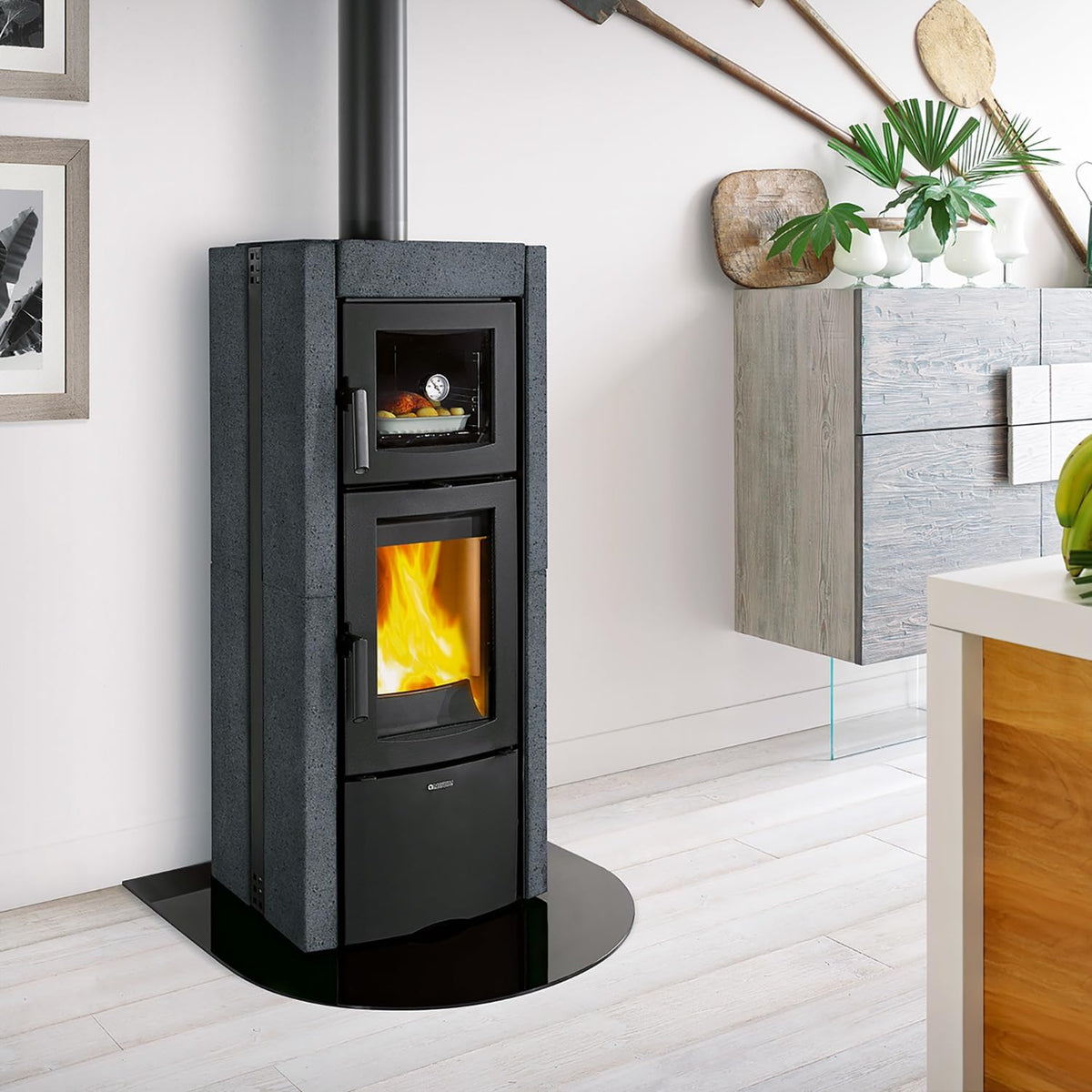 La Nordica 7116734 Ester Forno Evo Estufa de leña Vulcan/A+