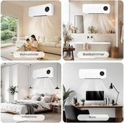 Aire acondicionado Epicooler, ventilador de pared con control remoto, aires acondicionados portátiles compactos y versátiles, aire acondicionado split de pared reversible, sin unidad exterior, temperatura constante inteligente (D)