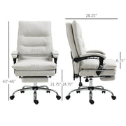Vinsetto Silla de Oficina Reclinable con Masaje de Vibración y Calor de Microfibra