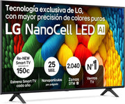LG 65UA73006LA - TV 65", UHD 4K, WebOS 25, IA definitiva, HDR10 Pro, Superescalado, Dolby Digital Plus, Google Assistant, Negro