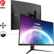 Monitor Gaming curvo MSI G32CQ5P de 31,5 pulgadas WQHD - Panel VA 1500R 2560 x 1440, 170 Hz / 1 ms, Adaptive Sync, ajustable en 3 ejes - DP 1.2a, HDMI 2.0b CEC
