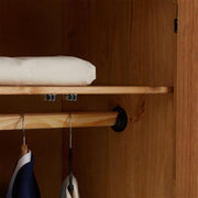 Armario ropero IDIMEX CANCUN - Armario de dormitorio macizo de 3 puertas, pino, teñido/encerado