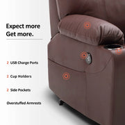 Sillón reclinable eléctrico Mcombo con masaje y carga USB