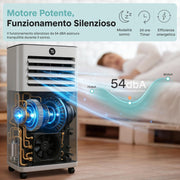 Acondicionador de aire portátil SereneLife, aire acondicionado tipo pingüino 7000 BTU, 2,05 kW / 1,9 kW, 2050 W refrigeración/1900 W calefacción, compacto con pantalla y kit de ventana