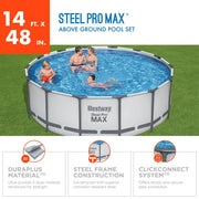 Piscina elevada redonda Bestway Steel Pro MAX con bomba y cobertor