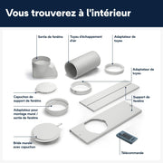 Climatiseur portable De'Longhi Pinguino PAC EX105 avec technologie EcoRealFeel 10 000 BTU/h, pour pièces jusqu'à 100 m³, fonction déshumidification et ventilation, minuterie 24 heures, classe