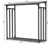 Estantería de metal para leña de exterior 185x70x185 cm Pro, perfil de acero de 40 mm, antracita, resistente a la intemperie, XXL 2,3 m³, soporte para apilado