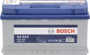Batería de coche Bosch S4 013 95 Ah - 800 A - Batería de 12 V, Plomo-ácido para vehículos sin sistema Start/Stop, Polaridad izquierda (-) derecha (+), 354 x 175 x 190 mm