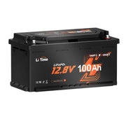 Batería de litio LiTime 12V 100Ah H190 con Bluetooth y BMS