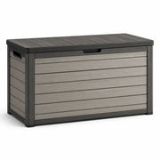 Baúl de jardín de polipropileno 120x50x60cm gris oscuro