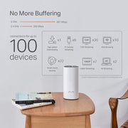 TP-Link Deco P9 (paquete de 3) Sistema WiFi Mesh híbrido potente con PLC 1000 Mbps - Control parental - Puertos Ethernet Gigabit - Ideal para casas grandes con muros de hormigón armado