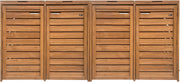 AXI Lex Cubrecontenedor de madera marrón | Cubierta para 4 cubos de basura - 240-960L | Caja para cubos de basura/Caja de almacenamiento