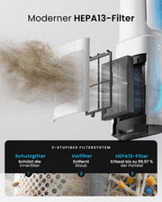 Ventilador sin aspas Pro Breeze OmniAir de 105 cm con purificador de aire: ventilador inteligente para el hogar, Wi-Fi, aplicación, filtro HEPA 13, 10 velocidades: ventilador de torre muy silencioso, 5 modos, oscilación automática de 75°