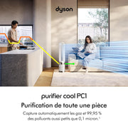 Ventilador Dyson Purifier Cool PC1, purificador de aire con potente flujo de aire refrescante (Blanco/Plata)
