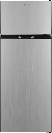 Bauknecht K55T0 413S Frigorífico-congelador independiente / congelador superior / capacidad neta total: 206 l / 169 l refrigeración / 37 l congelación / doble puerta / clase de eficiencia energética D / plateado