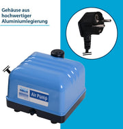 Bomba para filtro/estanque AquaForte DM-22.000 Vario S, 70-200W, altura de elevación 7,5m, regulable con controlador externo. Ideal como bomba para estanques o para arroyos/cascadas.