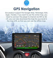 Autorradio Ossuret para Citroën C2/C3 2002-2006, pantalla táctil Android 13 de 9 pulgadas, 2+64 GB, navegación GPS con Carplay, Android Auto, WiFi, Bluetooth y USB