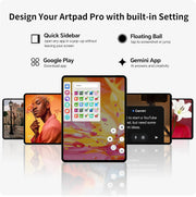 TECLAST Artpad Pro Tablette Tactile 12.7 Pouces,2.2GHz Helio G99,Android 15,Tablette avec Stylet,Dual SIM 4G+WiFi,20Go RAM+256Go ROM/2176×1600/10000mAh+Charge Rapide 30W/13MP/GMS,Google Service Tablet