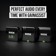 Micrófono inalámbrico Wireless GO de 3.ª generación con grabación en coma flotante de 32 bits, transmisión de 2,4 GHz, conexión USB-C y accesorios de centro de carga