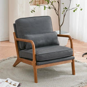 Sillón decorativo tapizado de estilo moderno de mediados de siglo