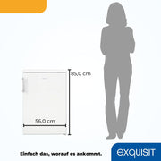 Refrigerador Exquisit sin congelador, 133 litros, frigorífico de una puerta independiente, sentido de apertura de puerta reversible, KS516-V-H-010D blanco