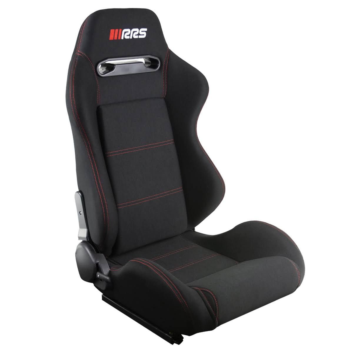 Asiento tipo baquet reclinable negro suministrado con correderas