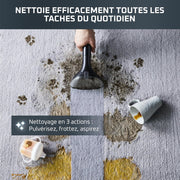 Rowenta X-Clean 10 y Clean it, Aspiradora friegasuelos inalámbrica y limpiadora de alfombras, perfecta para manchas difíciles y pelos, suelos duros, moquetas y alfombras GZ7540WO + IN5010F0