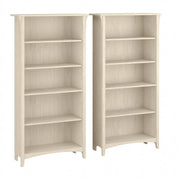 Librero alto de 5 estantes Salinas (juego de 2) de Bush Furniture