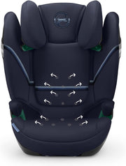 CYBEX Gold Silla de Coche Solution S2 i-Fix, para coches con y sin ISOFIX, 100 - 150 cm, de 3 a 12 años aprox. (15 - 50 kg), Ocean Blue