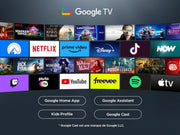 Smart TV LED TCL 43V6C de 43" 4K UHD, 4K HDR, Google TV con diseño sin bordes (Dolby Audio, Motion Clarity, compatible con Google Assistant y Alexa)