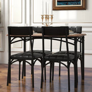 Juego de comedor rectangular para 4 personas con sillas tapizadas