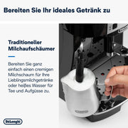 De'Longhi Magnifica S ECAM11.112.B, cafetera superautomática con boquilla para espuma de leche para capuchino, con botones de selección directa para espresso y mando giratorio, función para 2 tazas, negro