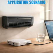 Aire acondicionado de pared sin unidad exterior: aire acondicionado de pared portátil sin perforación, refrigeración instantánea para cocina, dormitorio, caravana, oficina (blanco)