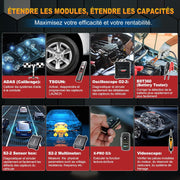 LAUNCH X431 Pro Elite Maletín de diagnóstico OBD2 para coche, bidireccional, codificación en línea de ECU, diagnóstico completo del sistema, más de 38 servicios de reinicio, CANFD DOIP, FCA, 2 años de actualización